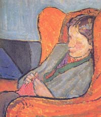 Painting of Virginia Woolf
